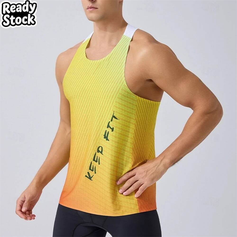 Maratona Ao Ar Livre Correndo Esportes Regata Masculina Verão Secagem Rápida Respirável Solto Colete Casual Sem Mangas C