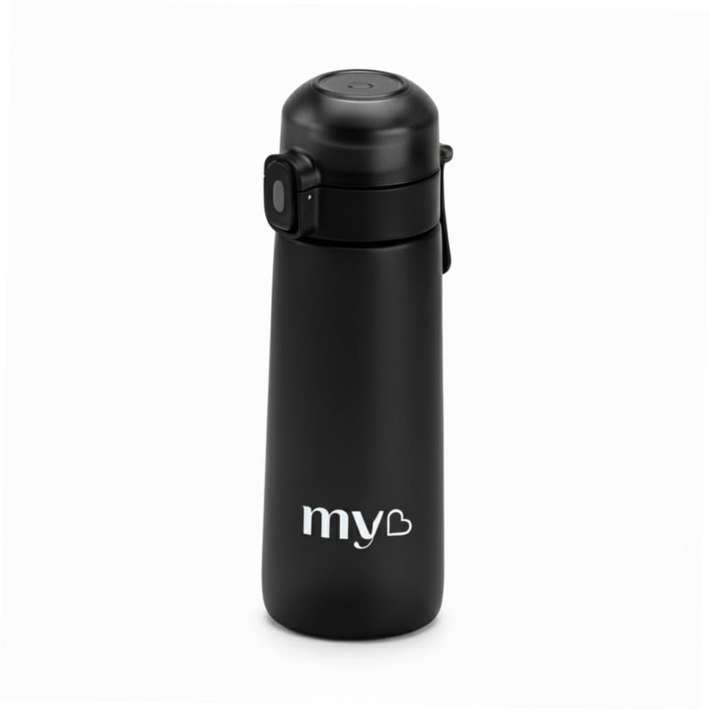 Garrafa de Água 600ml Sense MyBest com Cápsula de Aroma Reutilizável para Academia Trabalho Viagem