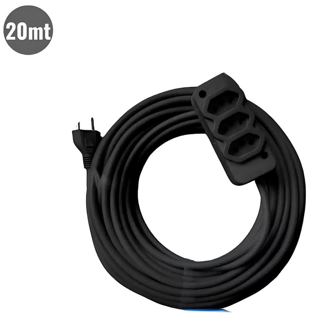 Extensão com Cabo PP 2x2,5mm 20 Metros Eletricidade