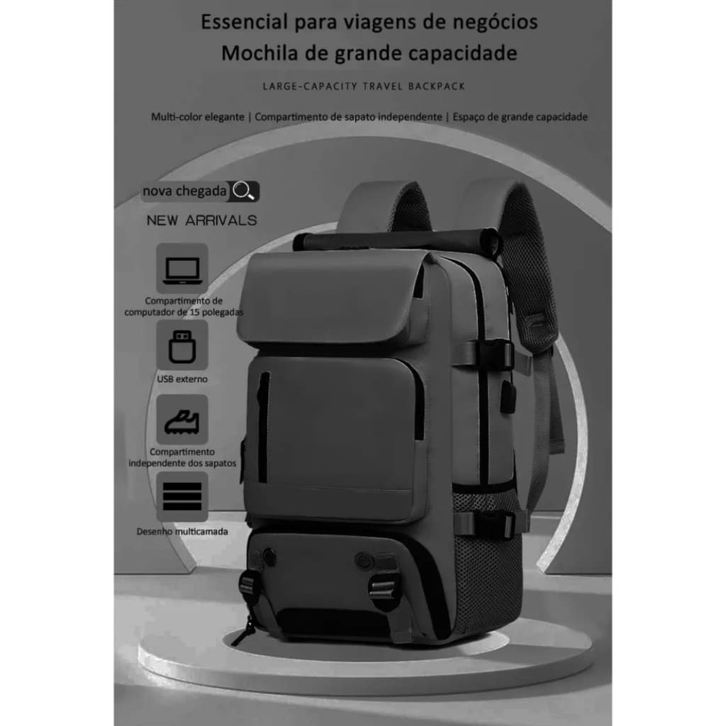 Mochila Executiva Viagem Dobrável USB BM-B628 Para Computador Notebook E Passeio Envio Rápido Top