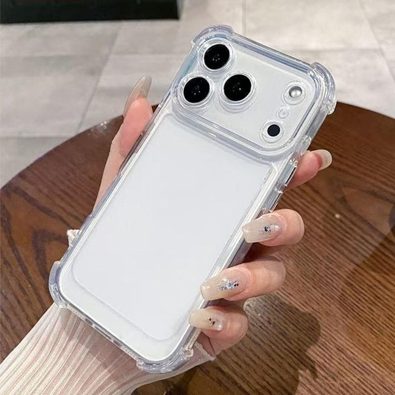 Capa Capinha Fechar câmera Anti impacto Para iPhone 17 16 17pro 17promax 15 14 13 12 11 7/8 Plus TPU Transparente