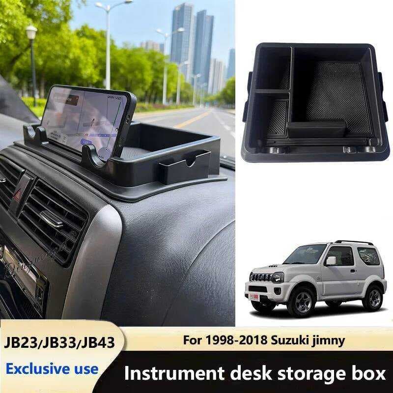 Caixa De Armazenamento Multifuncional Para Painel De Carro Com Suporte De Navegação Celular Adequada 1998-2018 Suzuki Ji
