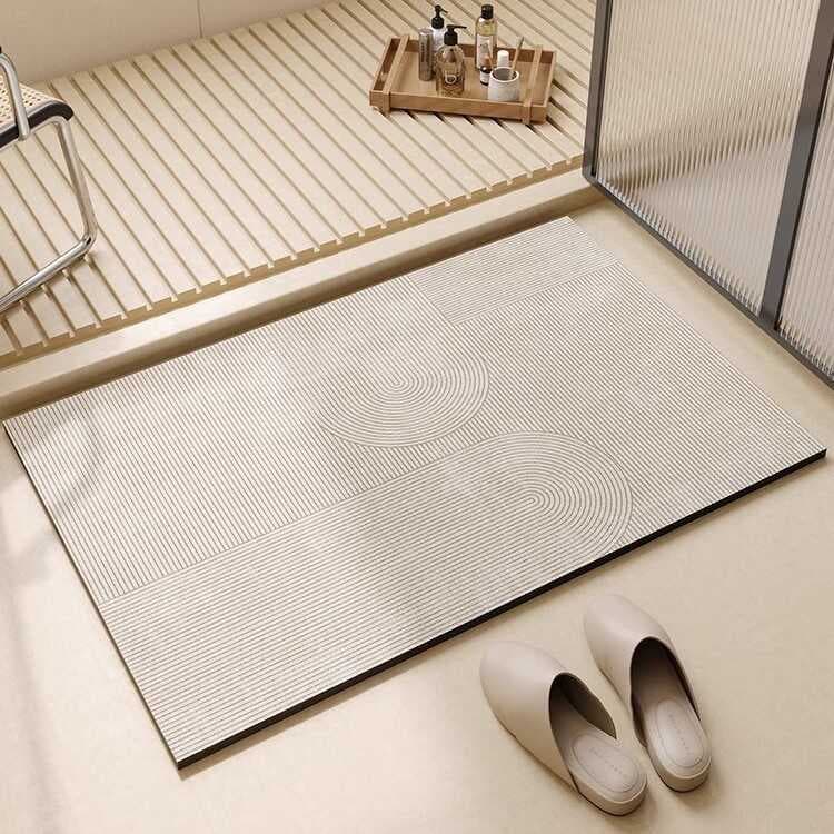 Estilo japonês banheiro diatomácea lama tapetes domésticos absorventes tapetes porta do banheiro resistente à sujeira