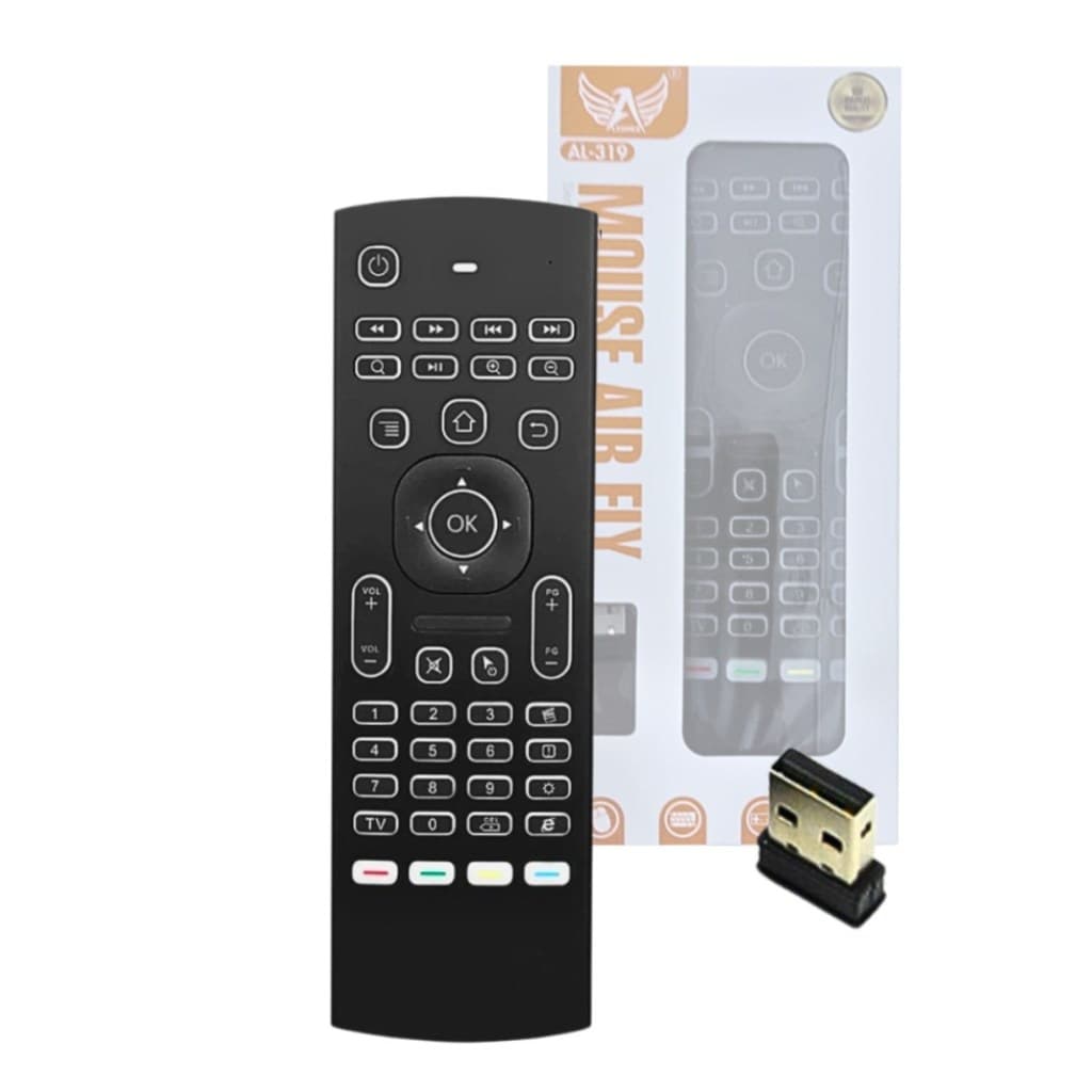 Controle Air Mouse Com Sensor Teclado Smart Tv Android