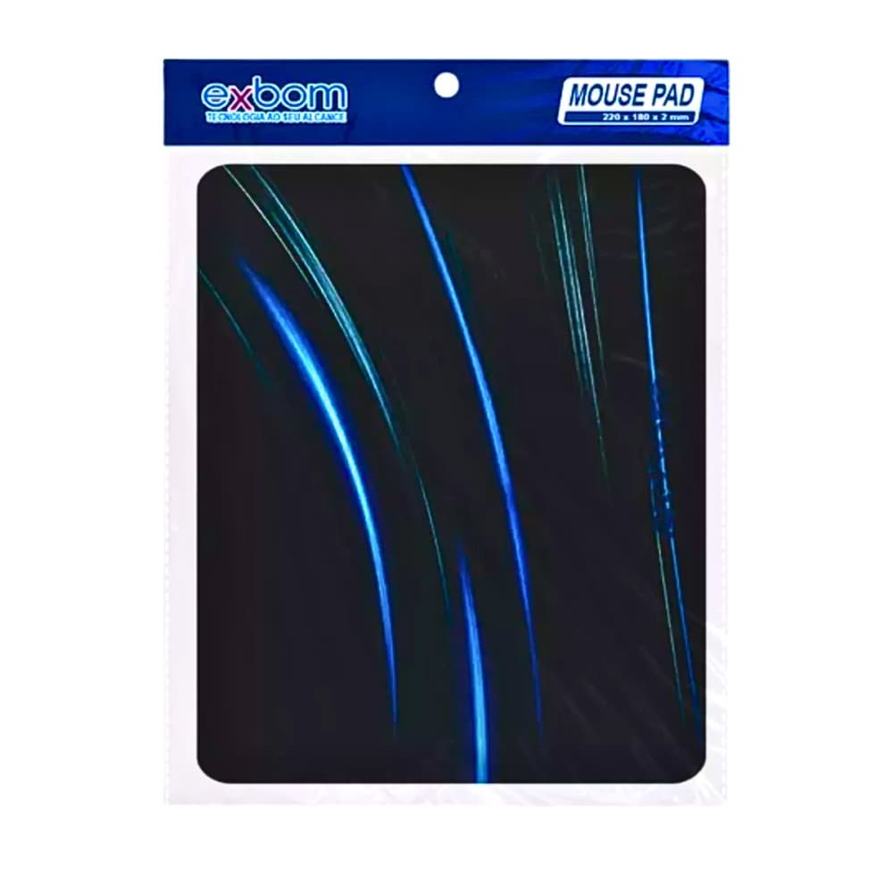 Mouse Pad 22x18cm Exbom MP-2218E  (***DISPONÍVEL SOMENTE ONDA VERDE E GALÁXIA)