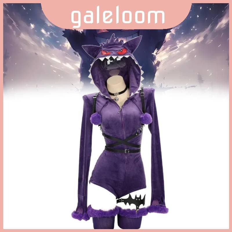 Traje De Cosplay Gengar Com Tecido De Poliéster Para Fãs De Anime E Entusiastas