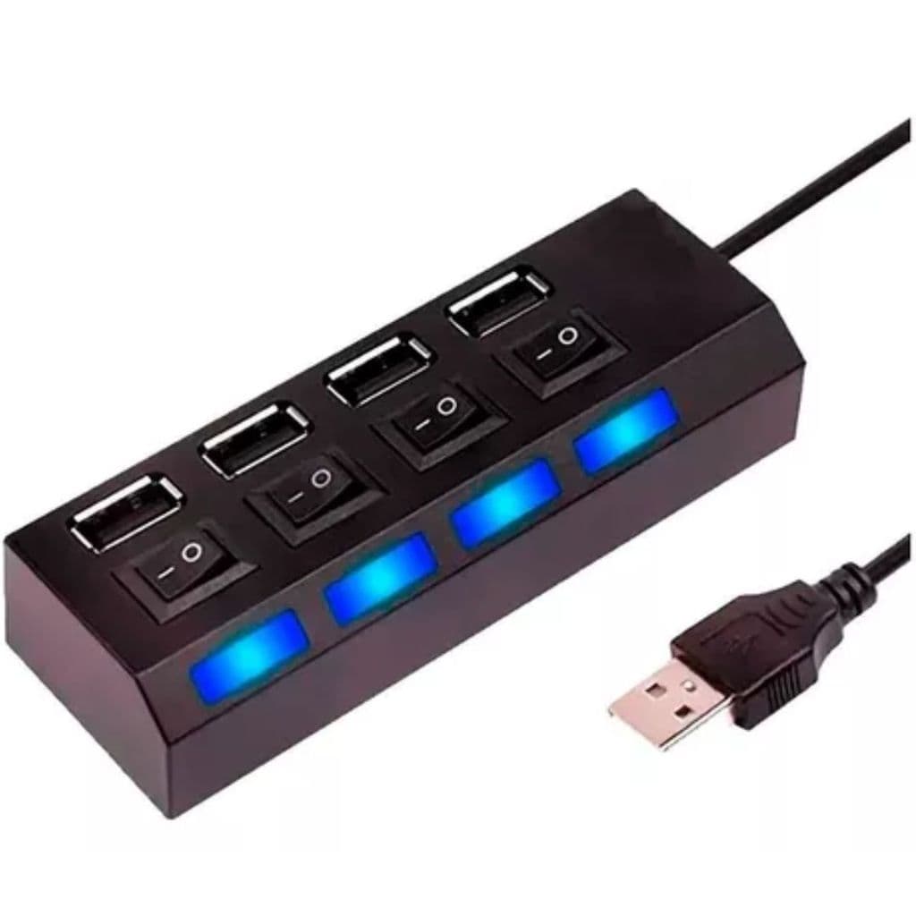 Hub Usb 2.0 4 Portas Régua Usb Extensão Usb Pen Drive Teclado 480mbps
