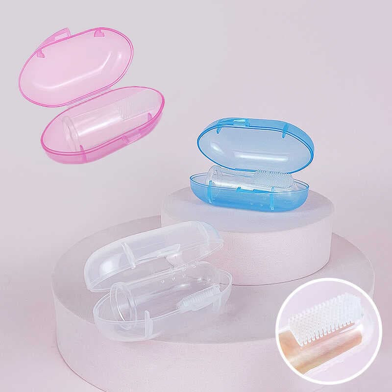 Conjunto de escova de dentes de Silicone para cães e gatos, escova de dentes transparente para limpeza Oral de gatos, pr