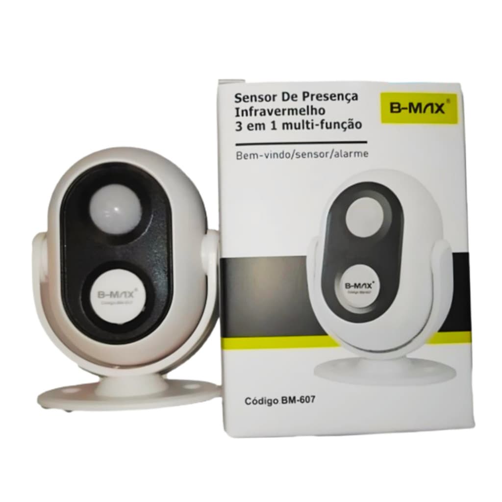 Sensor de Presença Campainha Alarme BM-607 Bivolt