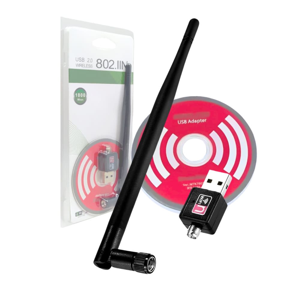 Antena Wifi Adaptador Usb 2.0 Receptor Wireless Rede Sem Fio 360º Graus Pc Notebook AL-C818 / IX-009