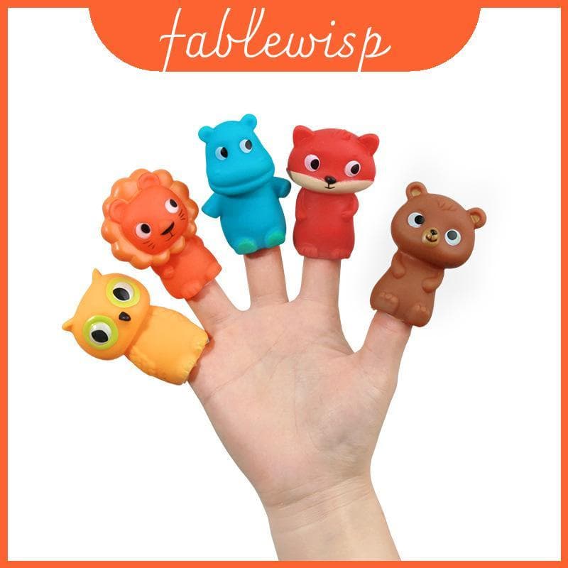 Conjunto De Fantoches De Dedo Interativos Para Crianças Com Animais Da Floresta Silicone Seguro Aprender E Brincar Imagi