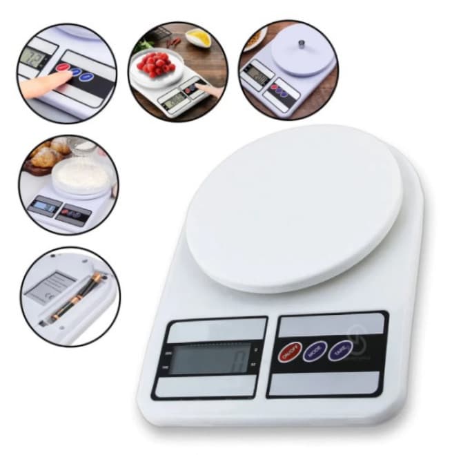 Balança Digital de Cozinha 10kg Precisão 1g com Função Tara para Alimentos Dieta e Receitas