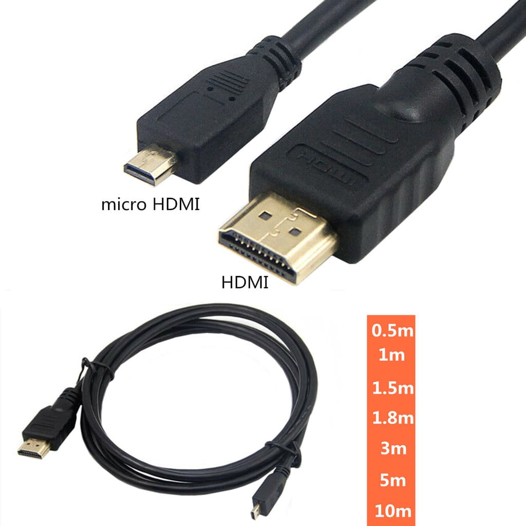 Cabo de vídeo Micro HDMI para HDMI Cabo Celular XT928 XT910 Tablet PC A500 HD Cabo de conversão de vídeo