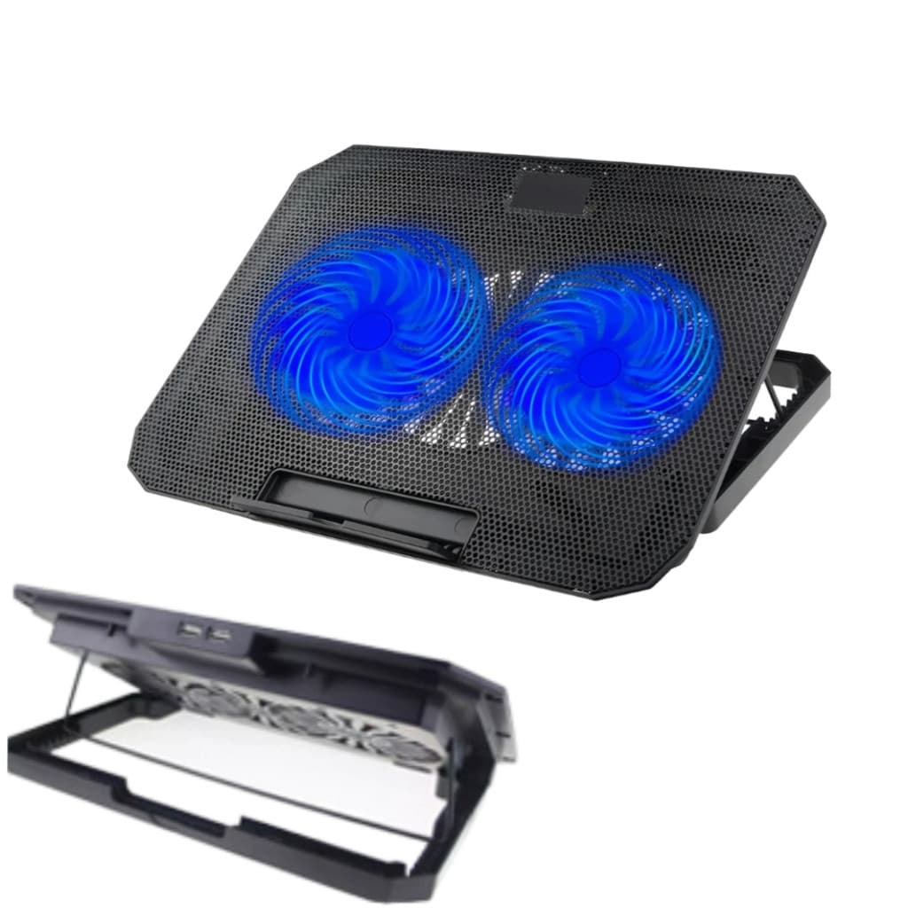Suporte Notebook com Cooler Base Refrigerada 2 Ventiladores Silenciosa USB Ajustável 10 a 17 Pol BM-763