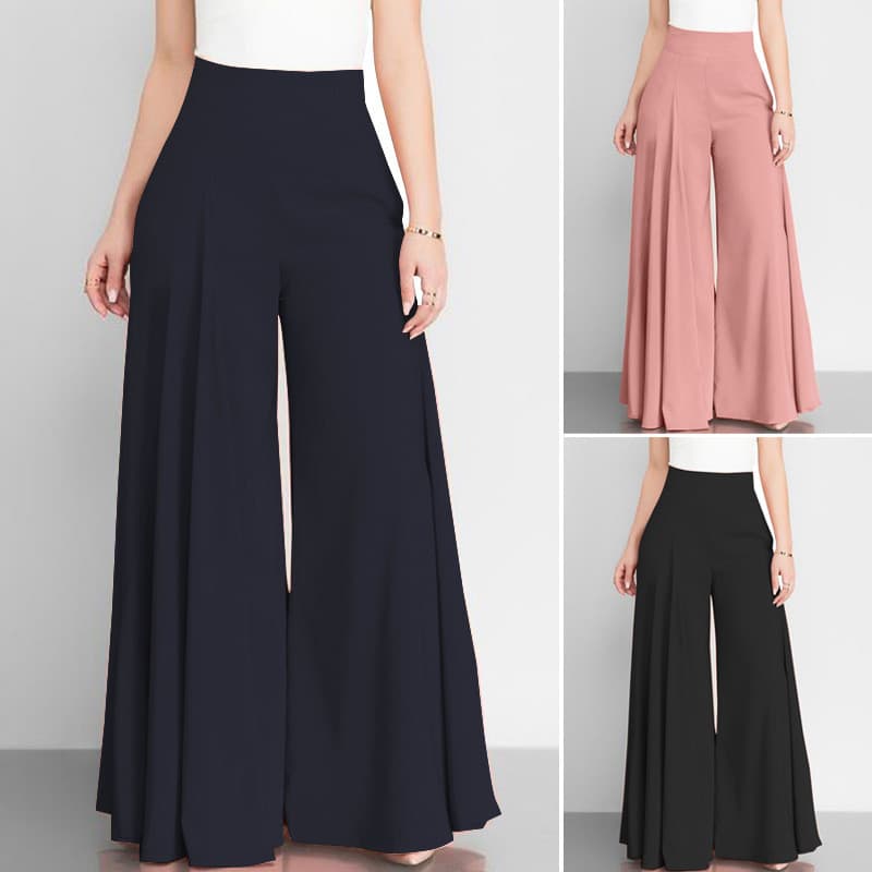 Cintura Alta Feminina Terno Calças Outono Em Linha Reta Escritório Senhoras Moda Casuais Zíper Solto Feminino De Cor Sól