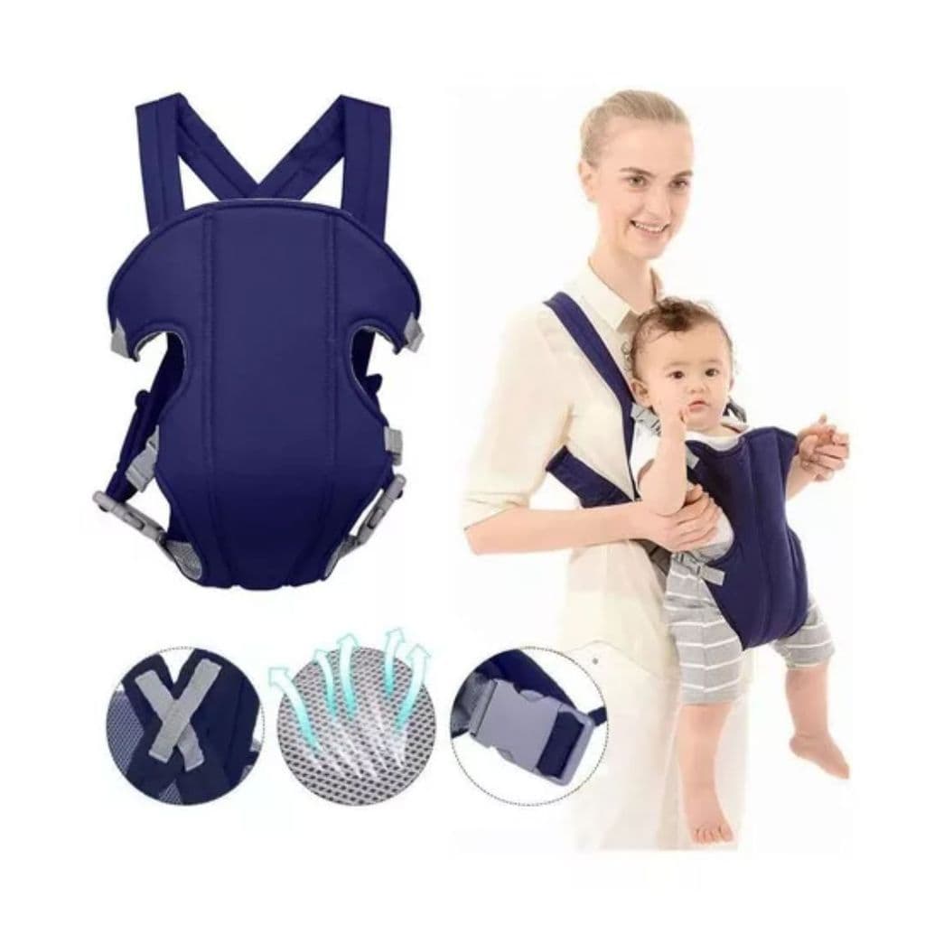 Canguru 3 em 1 Azul para Bebês - Suporta até 9 Kg com Alças Ajustáveis e Babador Removível