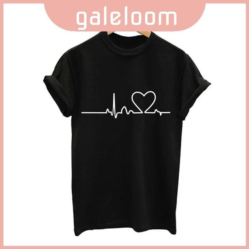E Elegante Confortável Verão Feminino Em Torno Do Pescoço Impressão Camiseta Para Uso Todos Os Dias