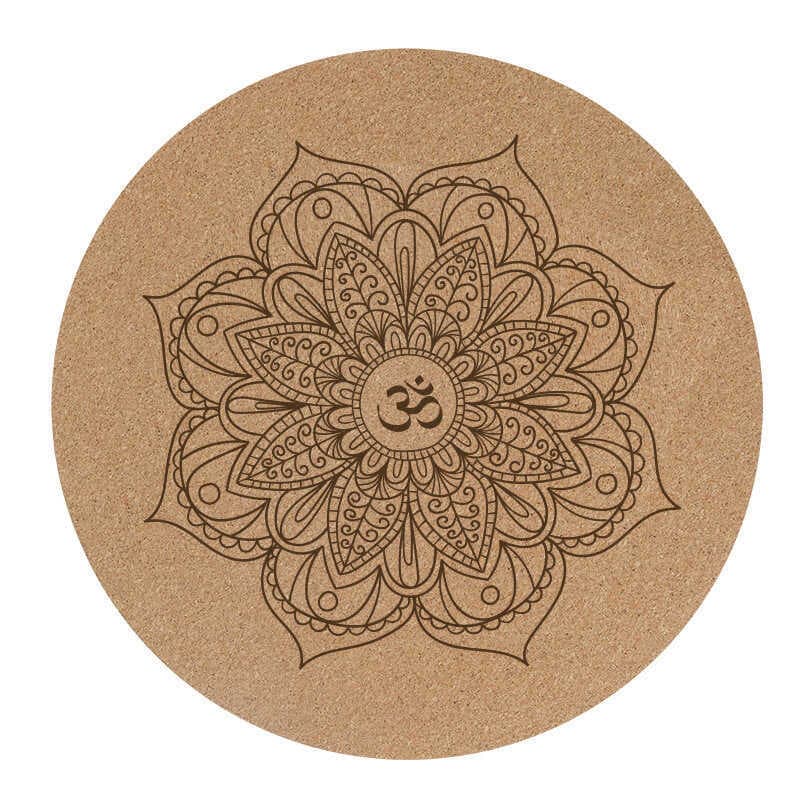 Cortiça pequena almofada redonda almofada de chão borracha meditação almofada adoração buda meditação esteira Yoga trans