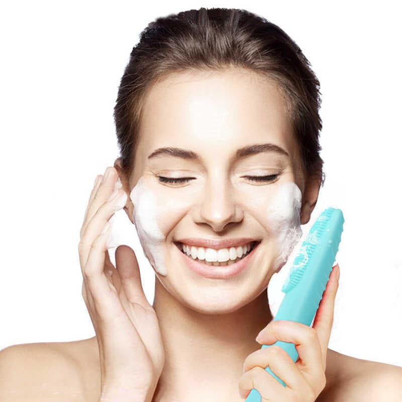 Leit Silicone Limpador Facial Remover Cravos Escova de Limpeza Doméstica Lavadora Facial Elétrica Limpador Facial