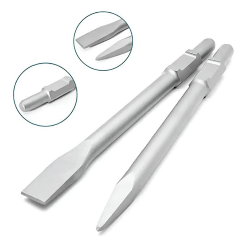 Kit Ponteiro E Talhadeira Sext P/martelo Rompedor 30 X 410mm