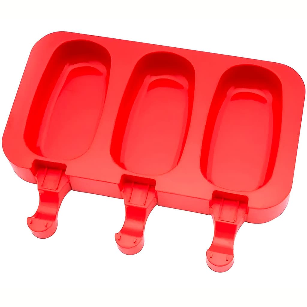 Forma Molde Silicone Picolé 100 Palitos 3 Cavidades