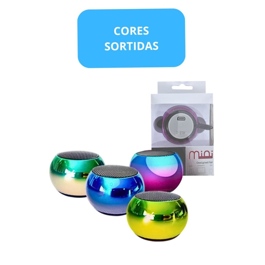 Mini Caixa de Som Speaker Wireless 3W DEGRADE - (Cores Sortidas)
