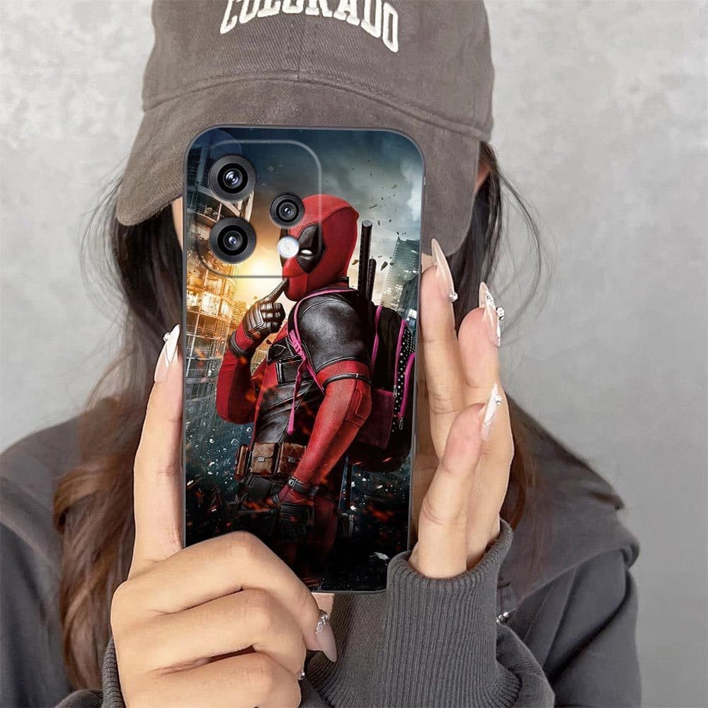 Marvel Deadpool Capa De Telefone Para OPPO RENO 15 15F 14 14F 13 13F 12 11 11F 10 8T 8 7 6 5 4 4F LITE Pro Plus Silicone