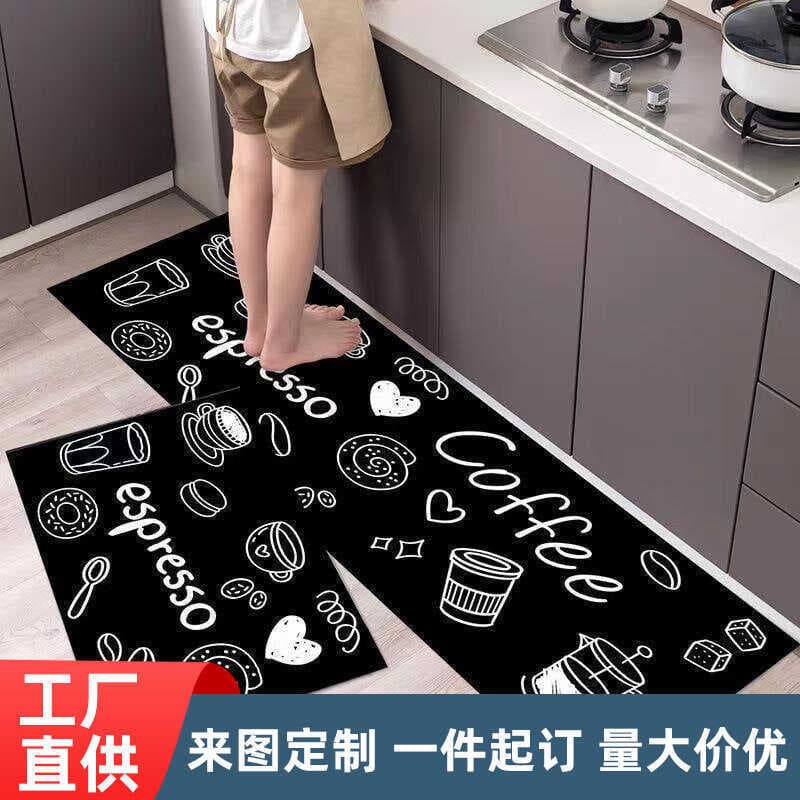 Tapetes de cozinha absorvem óleo de água durável tapetes de pé doméstico antiderrapante resistente à sujeira fácil de cu