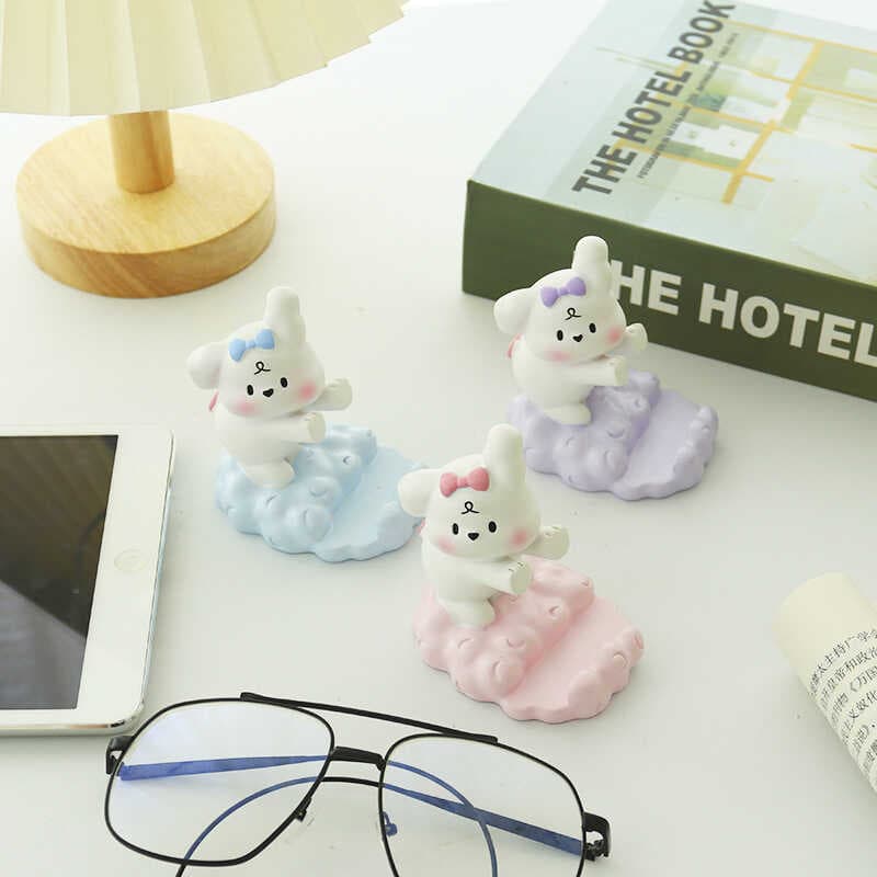 Enfeites de cachorro fofos suporte para celular ipad Tablet prateleira decorações de mesa de escritório presentes criati