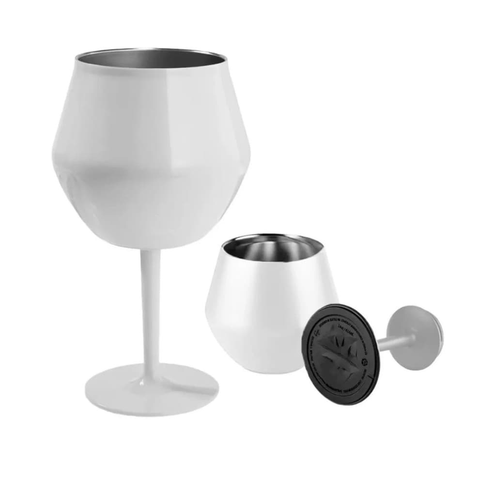 Normal - Taça Térmica 420ML Inox com Base Removível Vira Copo - Branca