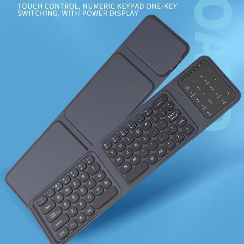 Teclado Bluetooth Triplo JOMAA Com Touchpad Numérico Sem Fio Recarregável Portátil Para Escritório Doméstico