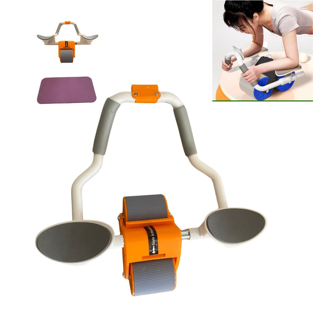 RODA EXERCICIO ABDOMINAL APOIO COTOVÊLO CRONOMETRO SUPORTE CELULAR ROLO ACADEMIA TREINO EM CASA FITNESS SNH48 SNEL HOME