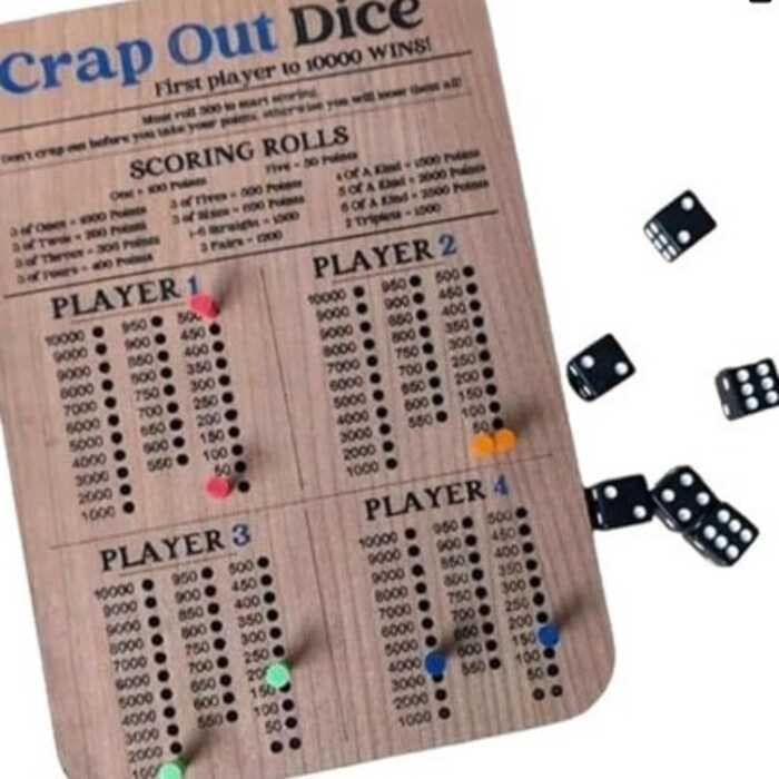 Placar De Dados De Jogo De Festa De Madeira Placa De Pontuação Crap Out Novo Produto Independente