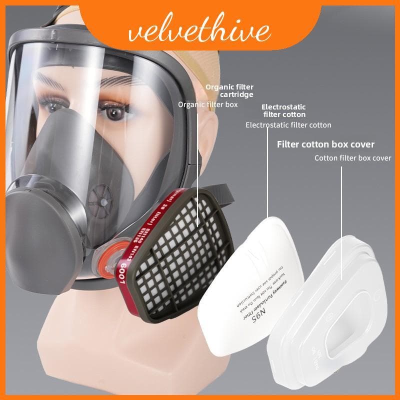 Pintura Em Spray E Máscara De Segurança Química Com Design De Silicone De Cobertura Total Para Fogo Cenários Tóxicos A G