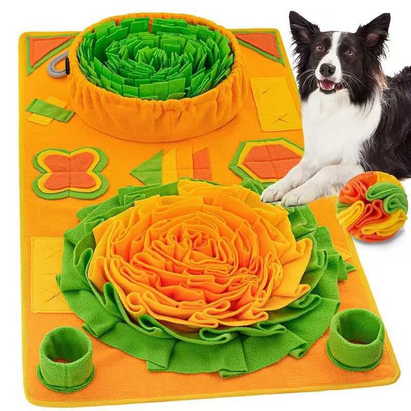 Almofada para cheirar animais de estimação, almofada para comida lenta para cães, cobertor para treinamento de cheirar,