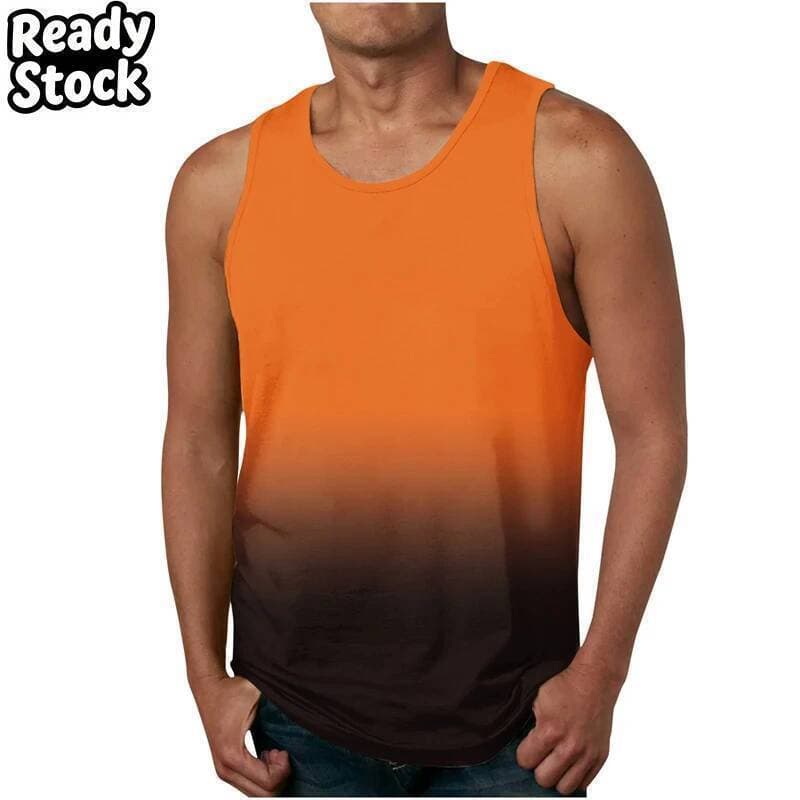 Gradual Simples Mudança 3D Impresso Regata Para Roupas Masculinas Casual Ombre Gráfico Masculino Colete Gradiente Crianç