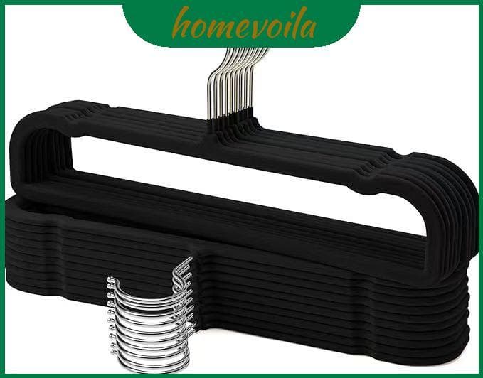 Cabides De Veludo Resistentes À Dobra Com Perfil Fino Para Armazenamento De Guarda-Roupa