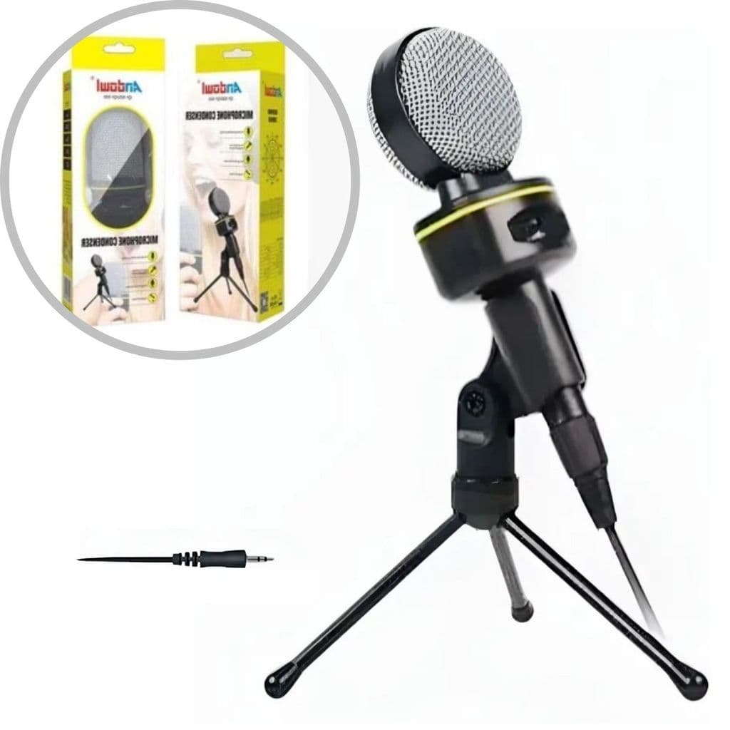 Microfone Condensador Para Gravação Profissional Diversão