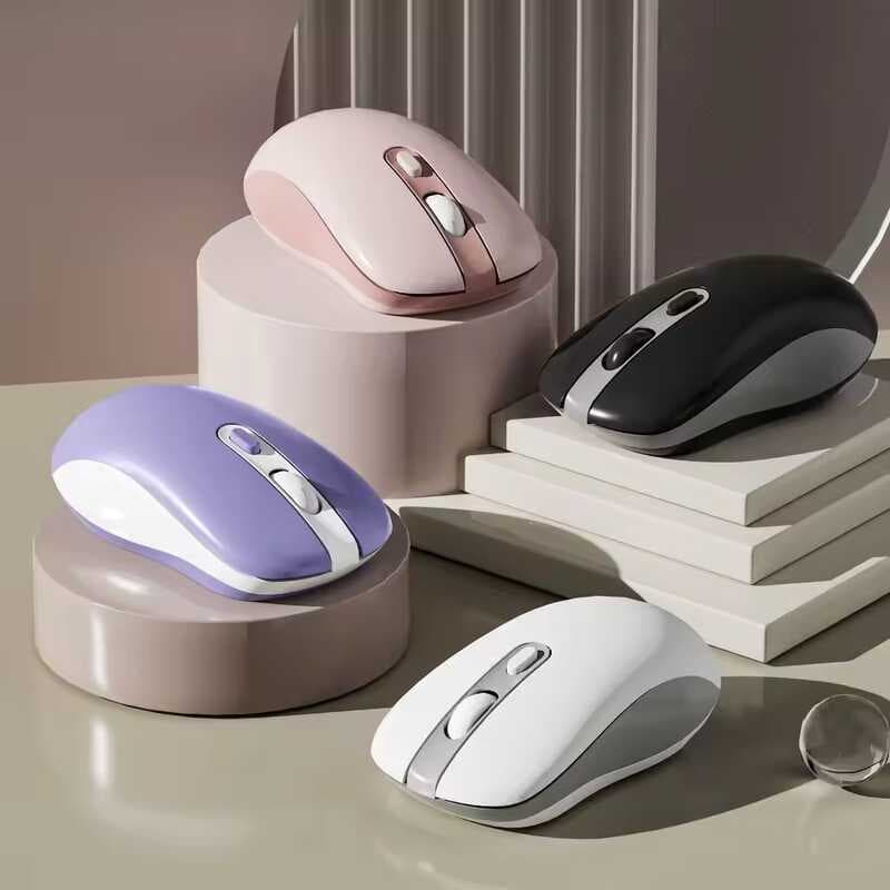 Mouse Sem Fio 2.4G Bluetooth Ergonomia Portátil Modo Duplo Tipo-C Recarregável Óptico Silencioso Ratos Para Jogos Laptop