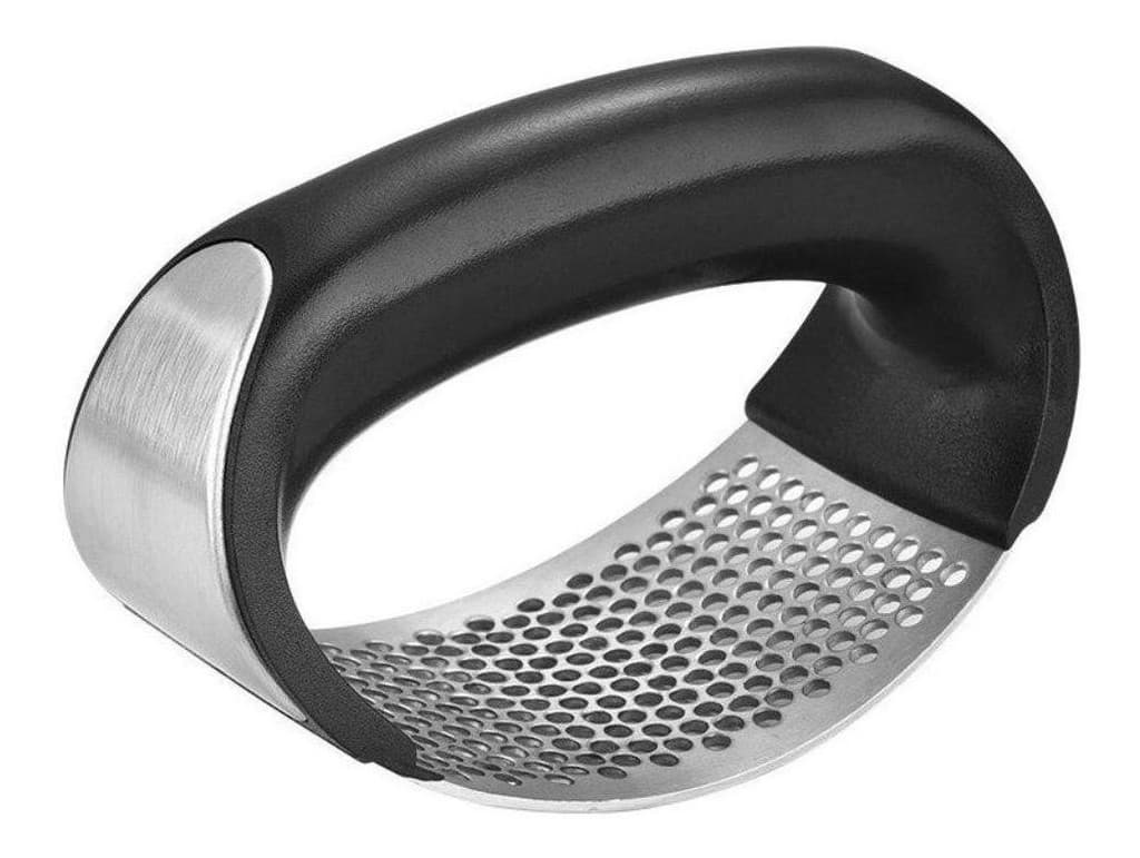 Amassador Espremedor de Alho em Aço Inox Manual Triturador Cozinha Prática