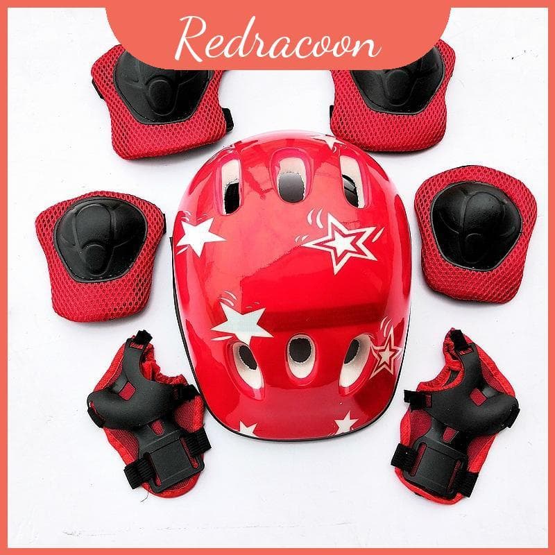 Capacete Ajustável Infantil E Conjunto De Segurança Para Patinação , Ciclismo , Corrida , Caminhada