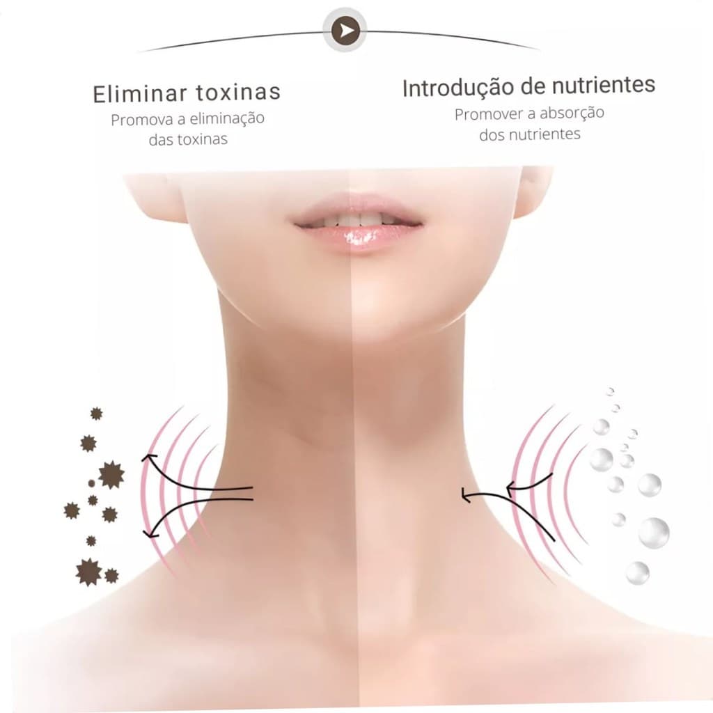 Massageador Facial LED EMS Aparelho Redutor De Papada Rugas E Flacidez Lifting Bivolt