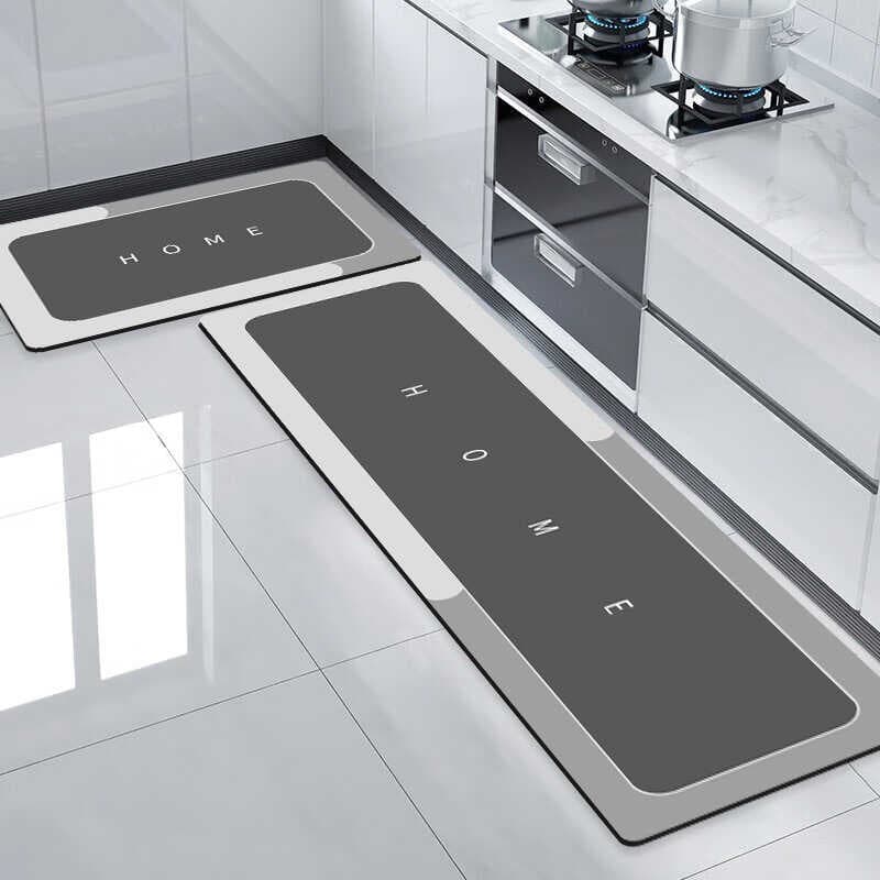 Tapete de chão de cozinha simples, absorvente de água doméstico, fácil cuidado, tapete para pés, banheiro, antiderrapant