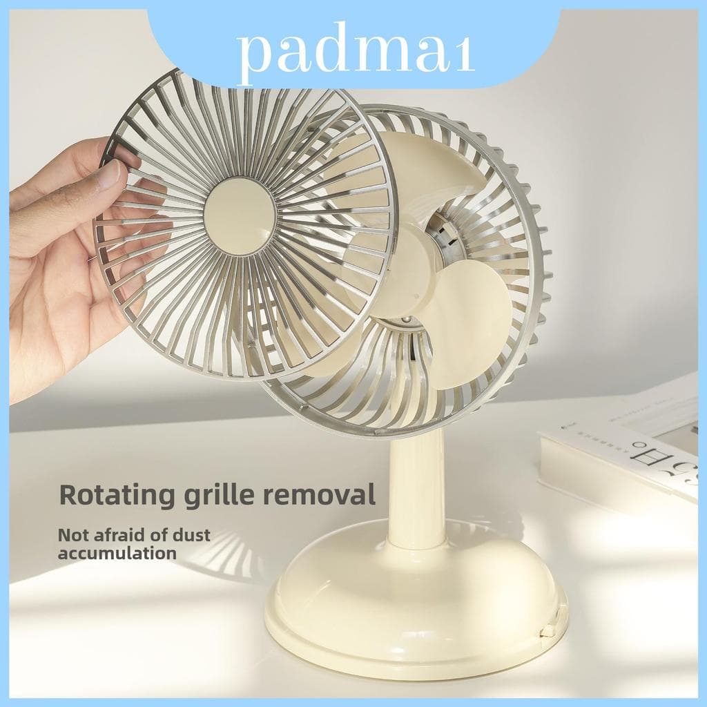 Ventilador Usb De Mesa Compacto Com Controle De 3 Velocidades E Bateria Embutida Para Resfriamento Externo Interno