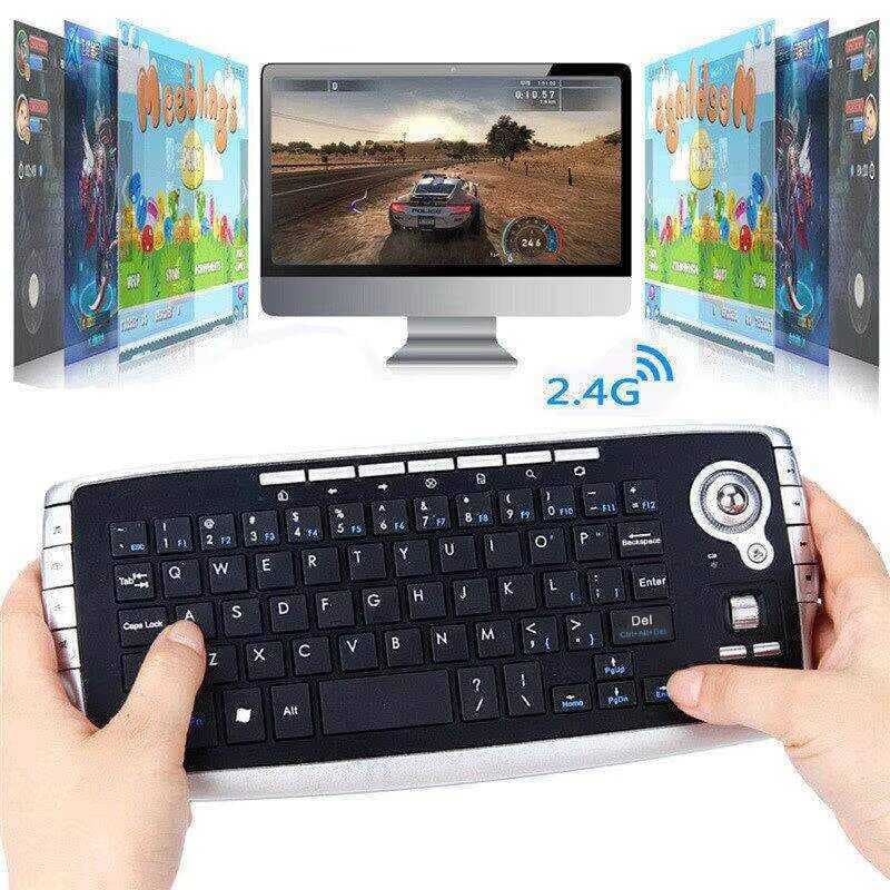 94K 2.4G Sem Fio USB Tesoura Mecânica Mini Industrial Trackball Teclado Mouse Tudo-Em-Um À Prova Dwaterproof Água Plug a
