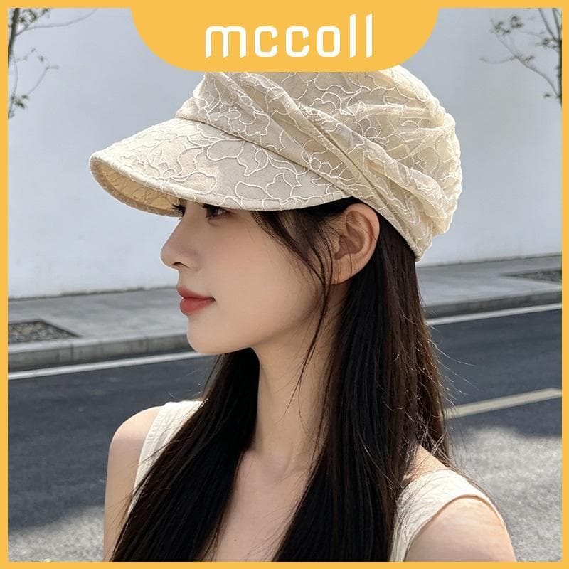 Chapéu De Sol De Verão De Malha Estilo Com Aba Curva Ajustável Para Feminino E Guarda -