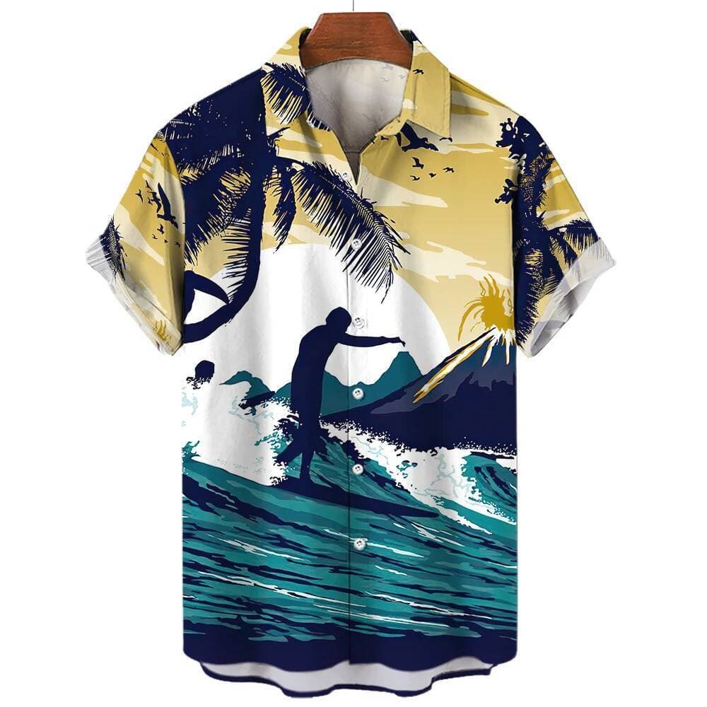 2026 Camisas De Coqueiro Para Homens 3d Impresso Camisa Havaiana Praia 3xl Manga Curta Moda Camiseta Lazer Topos