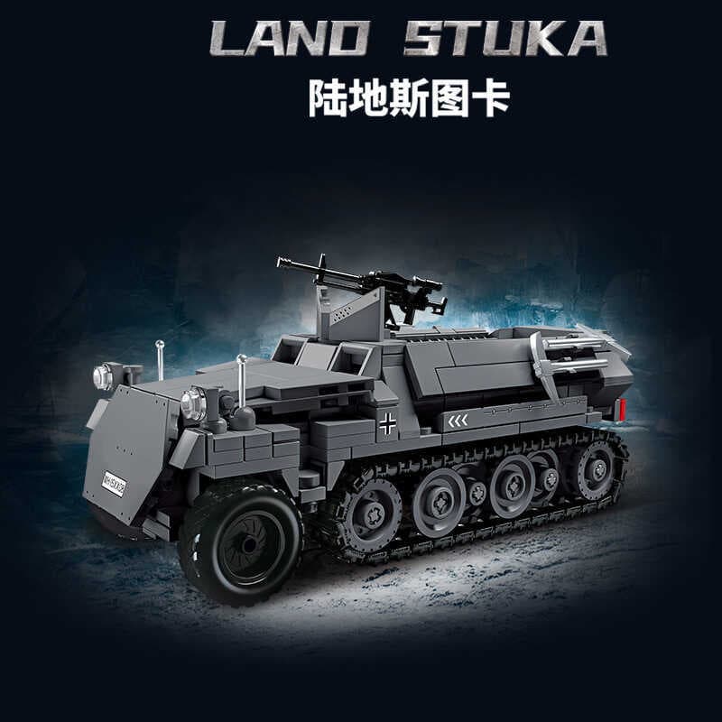 Leyi 66085 segunda guerra mundial mapa terrestre cartão luz tanque modelo montado blocos de construção brinquedos educat