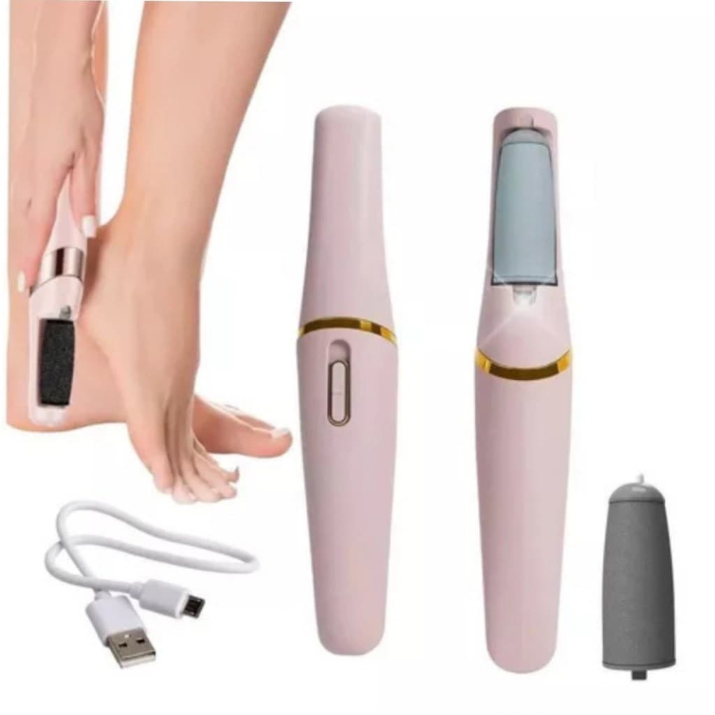 Lixa de Pé Elétrica Recarregável USB à Prova D'Água Removedor de Calos Pedicure Esfoliador Portátil Bivolt
