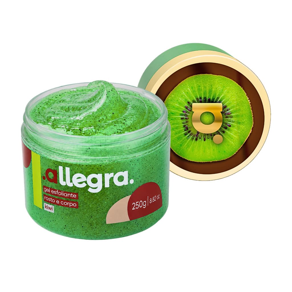 Gel Esfoliante Facial e Corporal Allegra Kiwi 250g Cod.89890